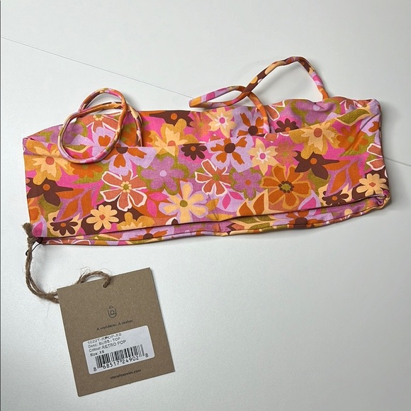 Stone Fox Swim Retro Pop Bikini Top XS - Picture 2 of 2